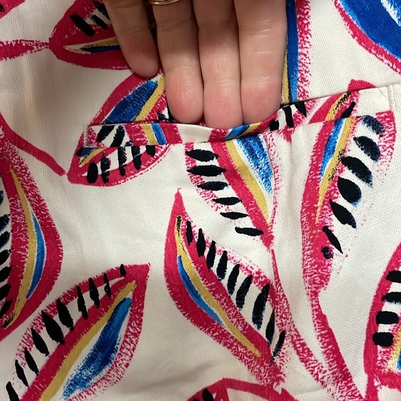 J. Crew size 12 Colorful Leaf Print Mid-rise Cropped Lightweight Chino Pants - Picture 9 of 12